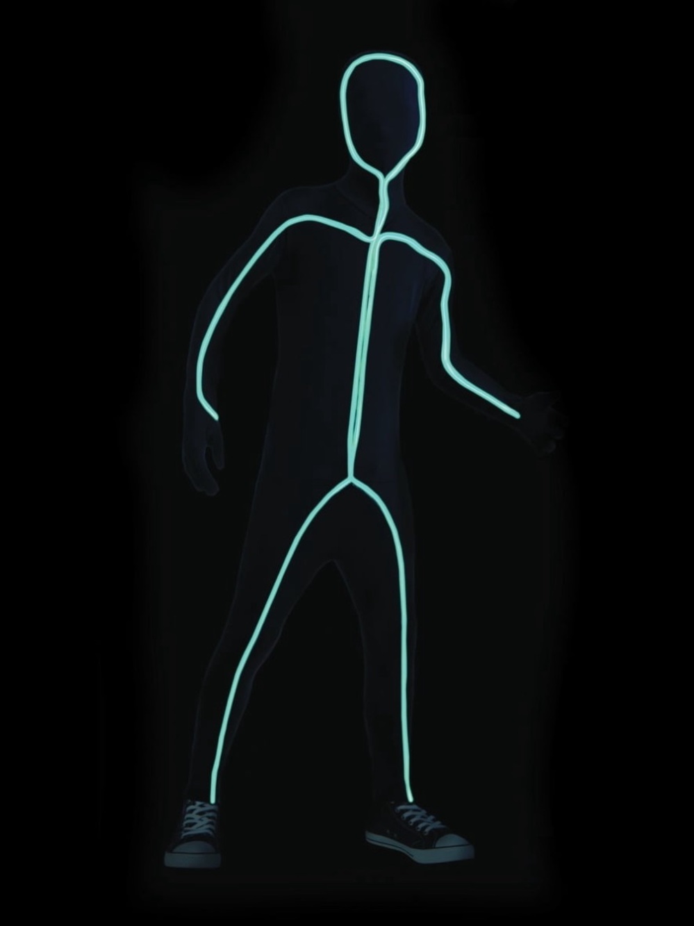 Full-Body light up stick figure costume